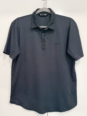 Travis Mathew Men's Charcoal Gray Golf Polo